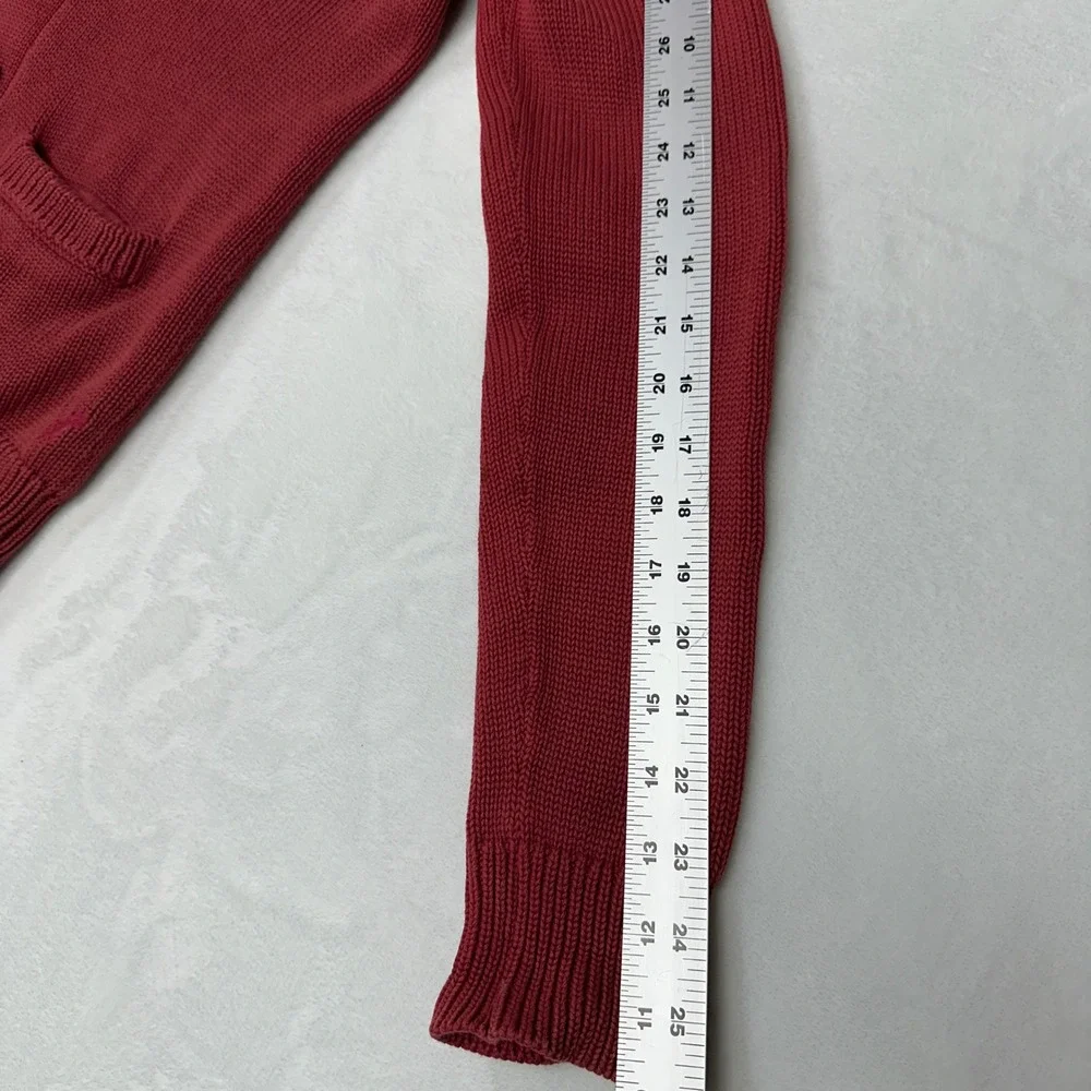 American Eagle Outfitters Men's Red Shawl Collar Cardigan Sweater Prep Fit Small